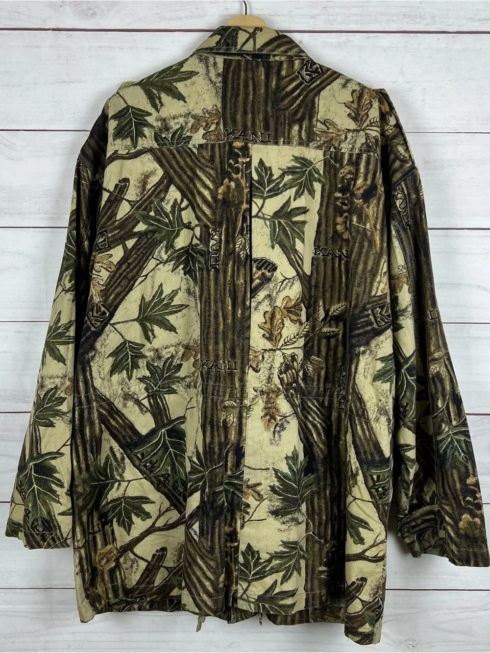Vintage Karl Kani Khakis Button Jacket Mens XL Camo Hip Hop 90s